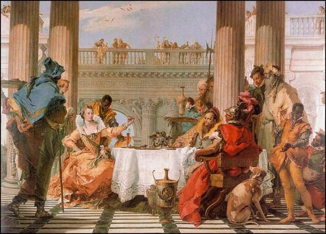 “El banquete de Cleopatra” Localización: National Gallery of Victoria. Melbourne Autor: Giovanni Battista Tiepolode Tiepolo (1744)